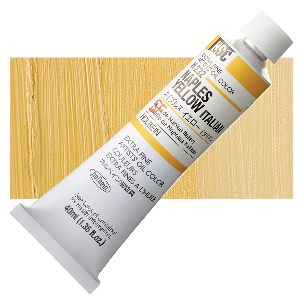 Holbein Artists Oil Colors Naples Yellow Italian 40Ml - Al Masam Stationery LLC