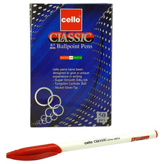 Cello Classic Ball Pen 0.7mm Red 50 pcs Box - Al Masam Stationery LLC