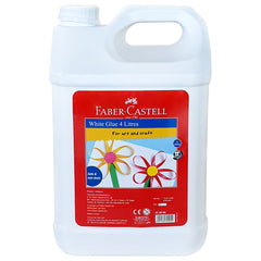 Faber-Castell White Washable PVA Glue 4 Litres - Al Masam Stationery LLC