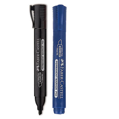 FABER-CASTELL Per/Marker Chisel 2pc Blis Blue&Black-254208 - Al Masam Stationery LLC