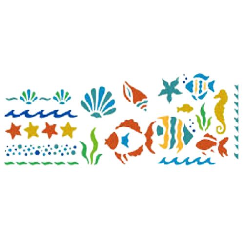 Stencils Simply Ocean Life Value Pack  8X10 - Al Masam Stationery LLC