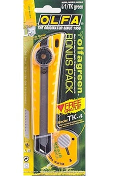 Olfa knife L-1 and Cutter TK-4 Blister Pack 1 Piece Each - Al Masam Stationery LLC Main image