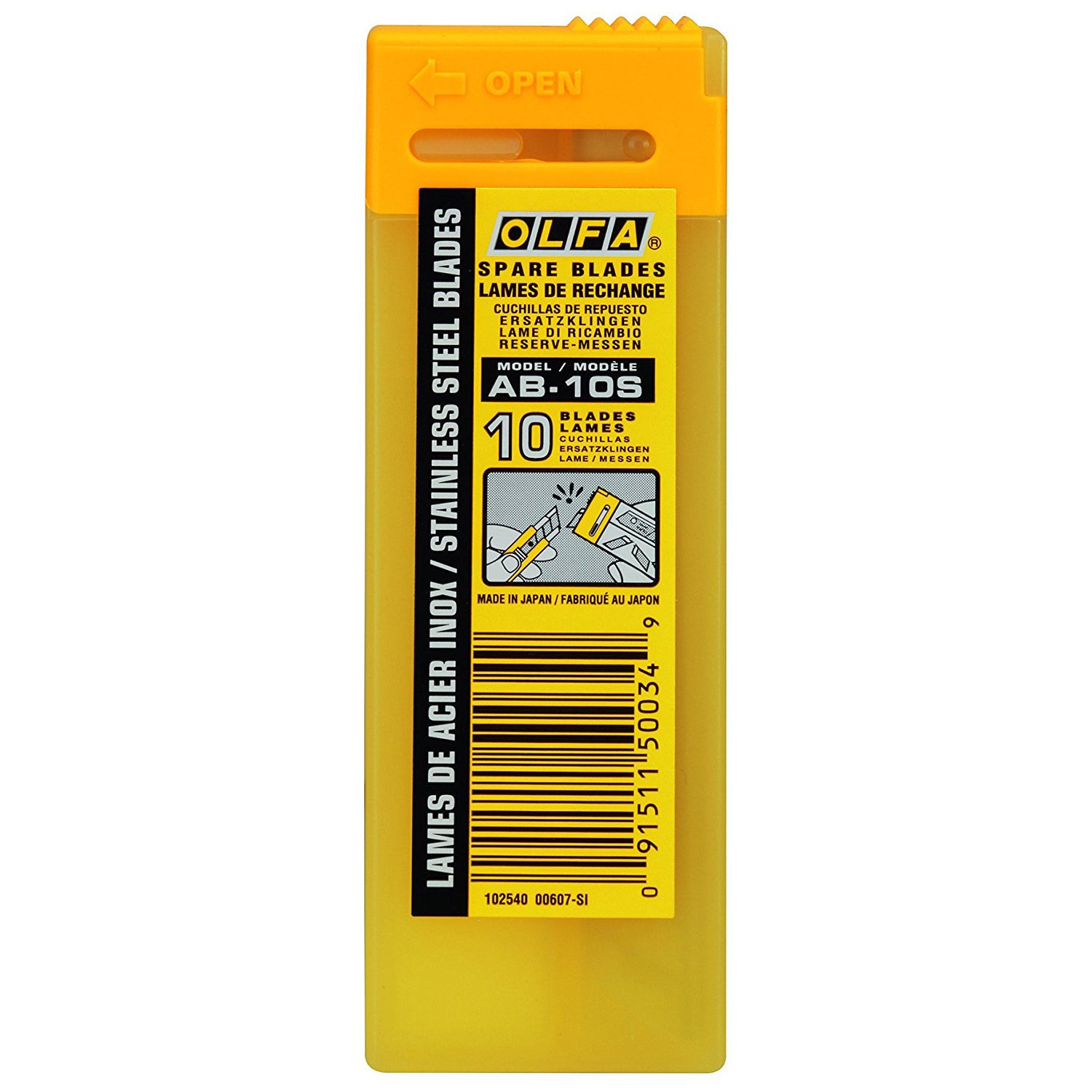 Olfa AB-10S Standard 9mm Spare Blades - Al Masam Stationery LLC Main image