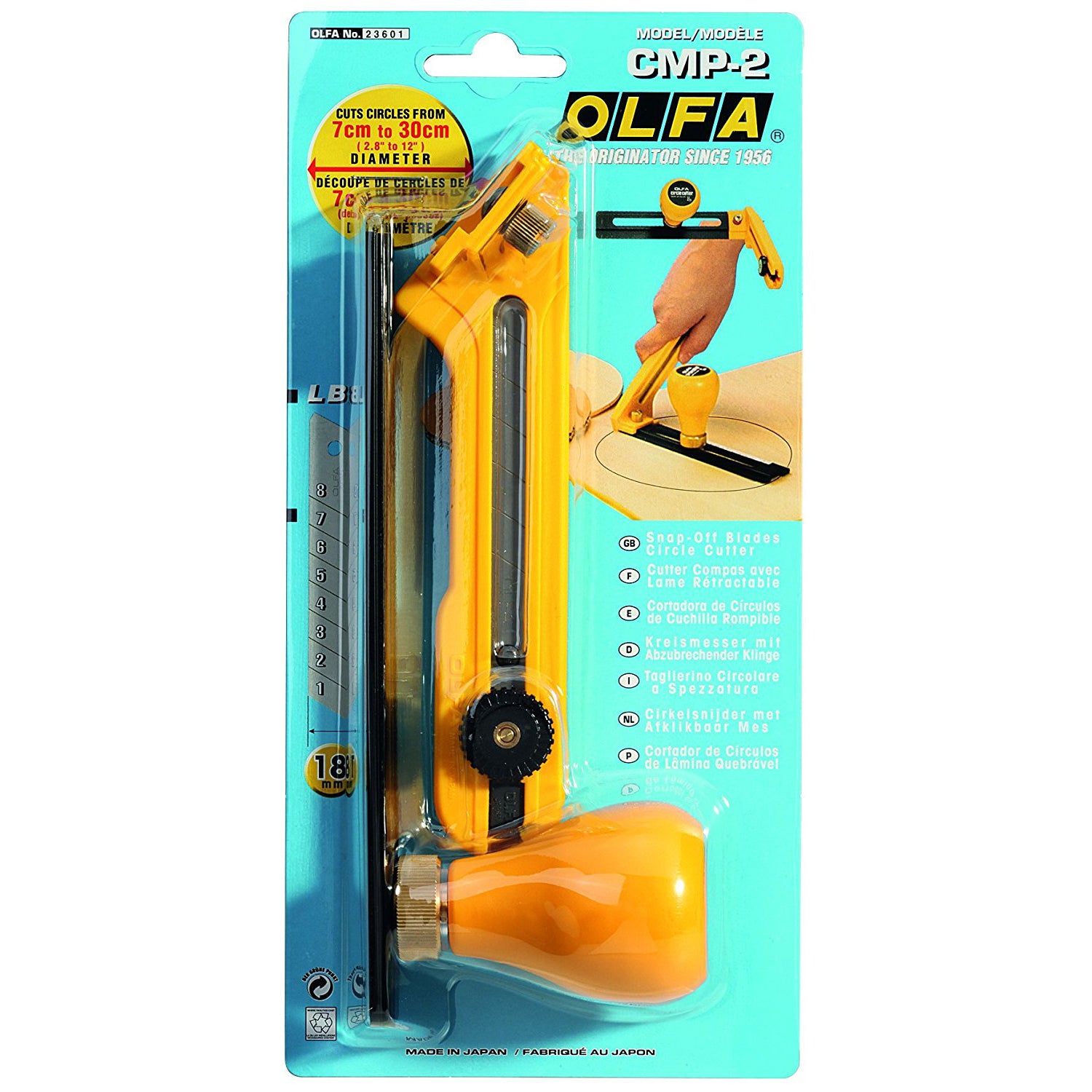 Olfa Heavy Duty Circle Cutter Dia 7-30cm with Blades - Al Masam Stationery LLC Main image