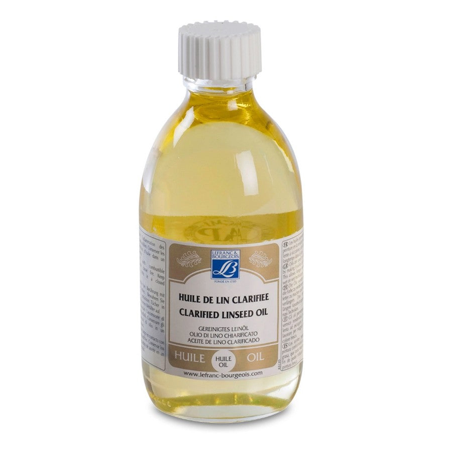 Lefranc & Bourgeois Clarified Linseed Oil 250ml Bottle - Al Masam Stationery LLC