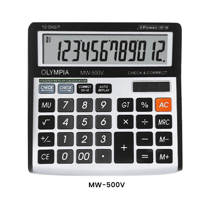 Olympia Calculator , Model - MW500V - Al Masam Stationery LLC Main image