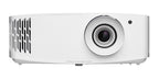 Optoma UHD55 4K gaming and home entertainment projector displaying a vibrant image on a wall