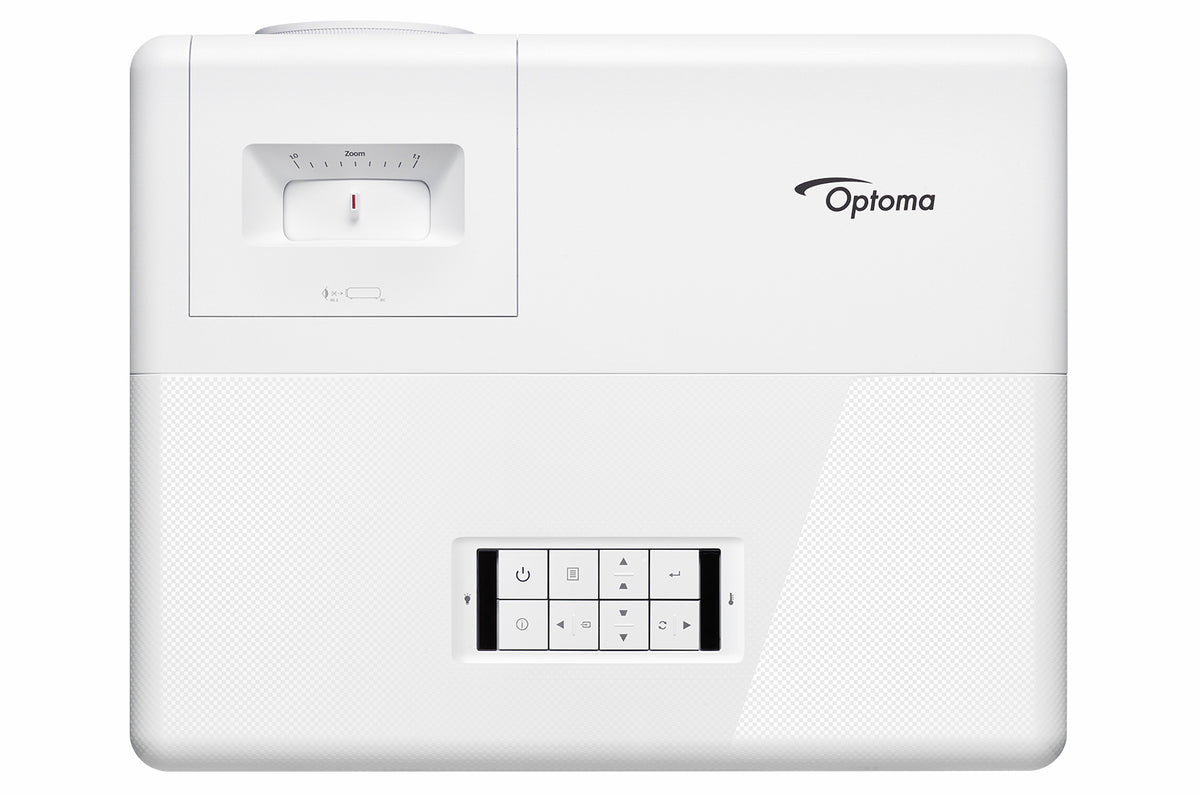 Optoma UHZ45 laser 4K gaming and home entertainment projector showing a vibrant 4K image on a wall
