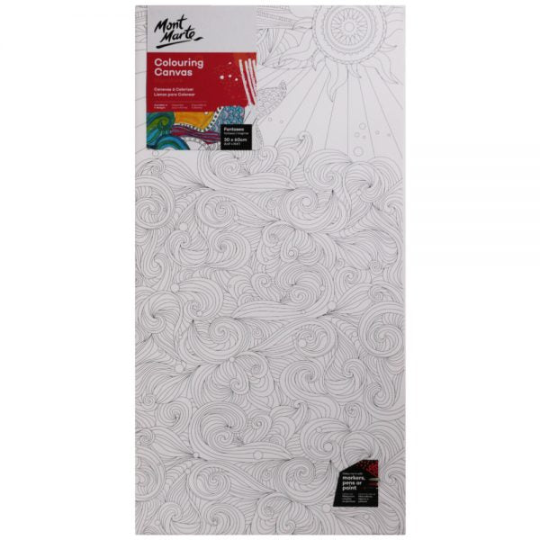 Mont Marte Colouring Canvas 30x60cm 4 asstd - Al Masam Stationery LLC