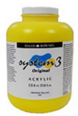 System 3 Acrylic Paint CAD YELLOW HU 2.25L - Al Masam Stationery LLC