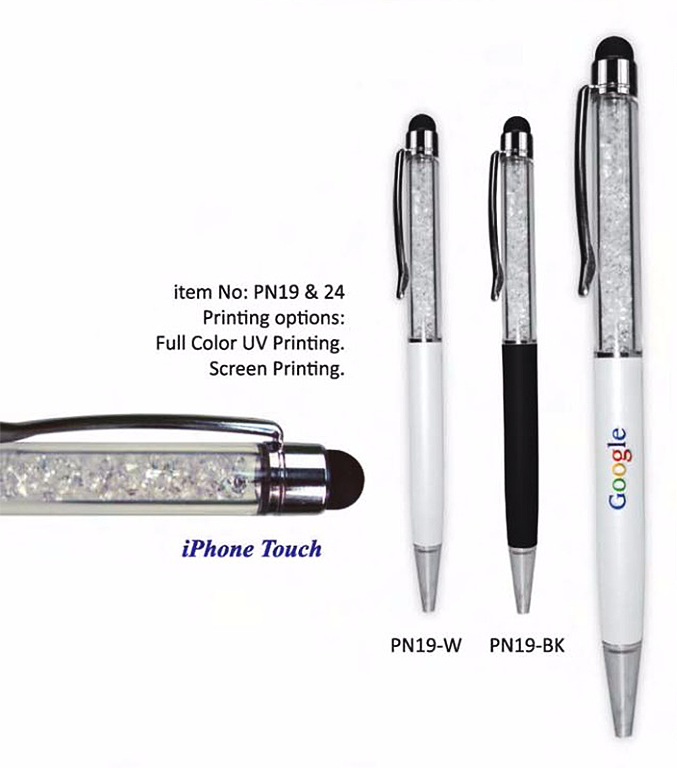 AMS-PN-19 (Crystal pen with Stylus) - Al Masam Stationery LLC