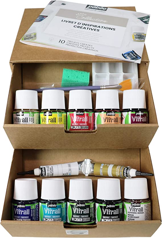 Pebeo VITRAIL Collection Set, Assorted, 45 ml - Al Masam Stationery LLC