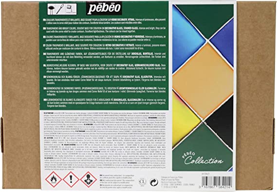 Pebeo VITRAIL Collection Set, Assorted, 45 ml - Al Masam Stationery LLC