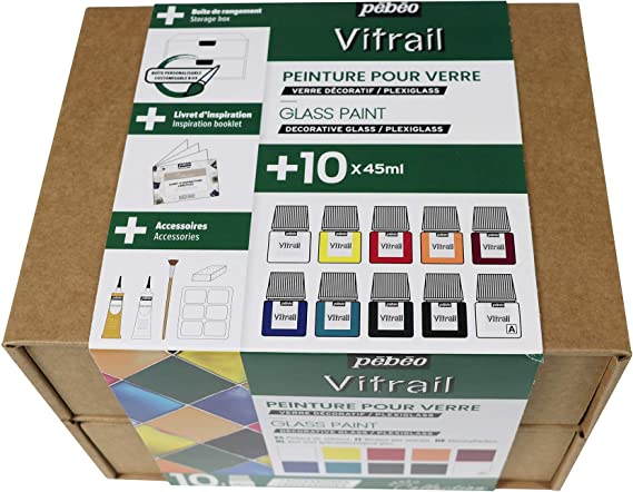 Pebeo VITRAIL Collection Set, Assorted, 45 ml - Al Masam Stationery LLC