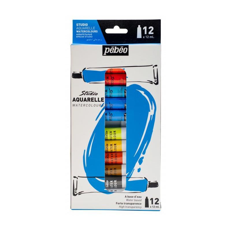 PEBEO 6 WATERCOLOR 12T12ML SET - Al Masam Stationery LLC Main image