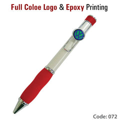 AMS-072 - Metal pen with round area for logo on clip - Al Masam Stationery LLC