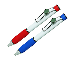 AMS-072 - Metal pen with round area for logo on clip - Al Masam Stationery LLC