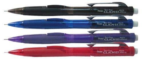 Pental Click Twist-Erase Mechanical Pencil Multicolour 0.9mm Display Pack - Al Masam Stationery LLC Main image