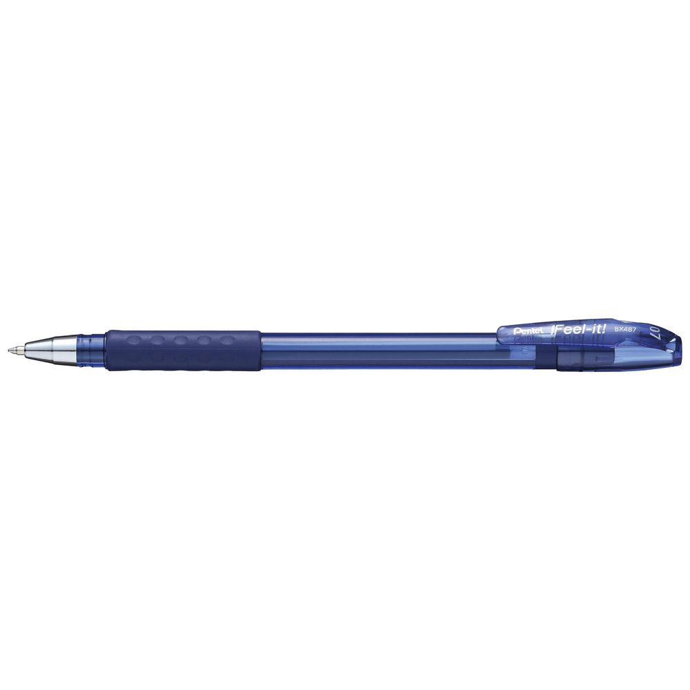 Pentel BX487-A Feel It Retractable Ball Point Pen 0.7mm Sky Blue - Al Masam Stationery LLC Main image