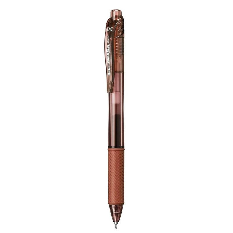 Pentel Energel-X Metal Tip Pen 0.5 mm Brown - Al Masam Stationery LLC Main image
