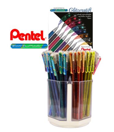 Pentel K110 Hybrid Dual Metallic Roller B.Pen 1.0mm Display of 96pcs - Al Masam Stationery LLC Main image