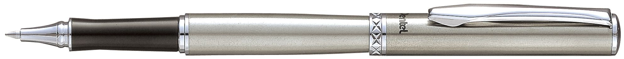 Pentel K600 Sterling Gel Roller Pen 0.7 Blue, Silver Barrel - Al Masam Stationery LLC Main image