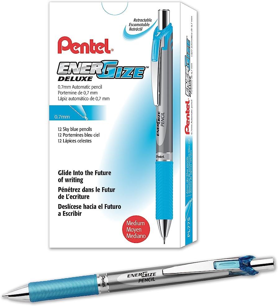 Pentel M. Pencil Energize 0.7mm Sky Blue - Al Masam Stationery LLC Main image