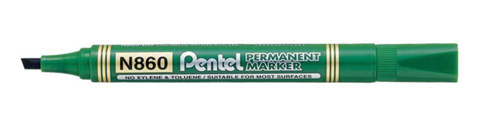 Pentel Marker Permanent Chisel Tip Green - Al Masam Stationery LLC Main image