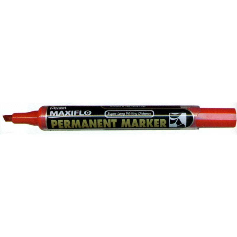 Pentel Maxiflo Permanent Chisel Tip Red - Al Masam Stationery LLC Main image