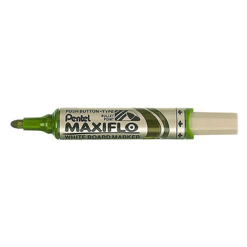 Pentel Maxiflo White Board Marker Bullet Tip Greeb - Al Masam Stationery LLC Main image