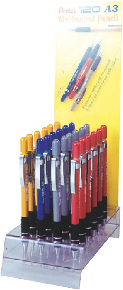 Pentel Mech.Pencil 120 A3 Drau. Display of 48 Pcs - Al Masam Stationery LLC Main image