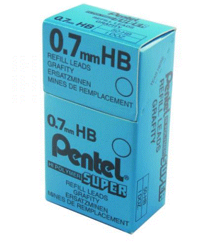 Pentel Mech. Pencil Leads 0.7mm HB Hi Polymer PE-50-HB Pack of 144 - Al Masam Stationery LLC Main image