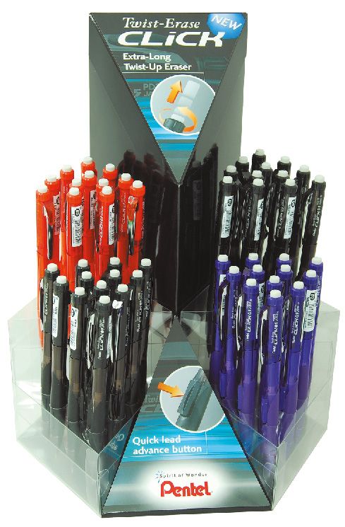 Pentel PD279T Mechanical Pencil TwstErsClic 0.9mm Display of 48 Pcs - Al Masam Stationery LLC Main image