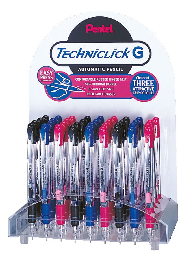 Pentel PD305T Mechanical Pencil TechnicG 0.5mm Display of 72 Pcs - Al Masam Stationery LLC Main image
