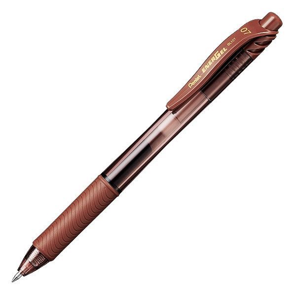 Pentel PE-BL107-10 Energel-X Gel Roller Pen 0.7MM Tip Brown - Al Masam Stationery LLC Main image