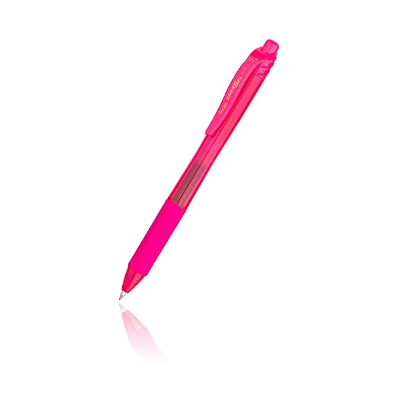 Pentel PE-BL107-10 Energel-X Gel Roller Pen 0.7MM Tip Lime Pink - Al Masam Stationery LLC Main image