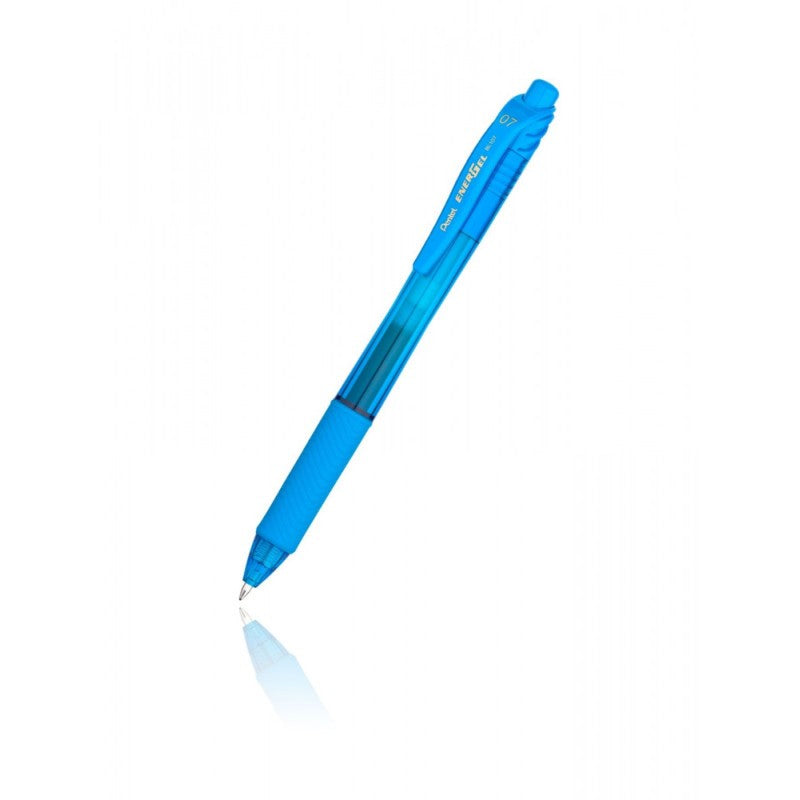 Pentel PE-BL107-10 Energel-X Gel Roller Pen 0.7MM Tip Lime Sky Blue - Al Masam Stationery LLC Main image