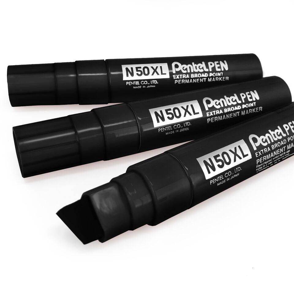 Pentel Permanent Marker Black 6 Pcs Box - Al Masam Stationery LLC Main image