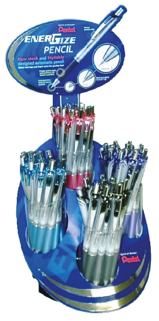 Pentel PL75 Mech. Pencil Energize 0.5mm Display of 48 Pcs - Al Masam Stationery LLC Main image