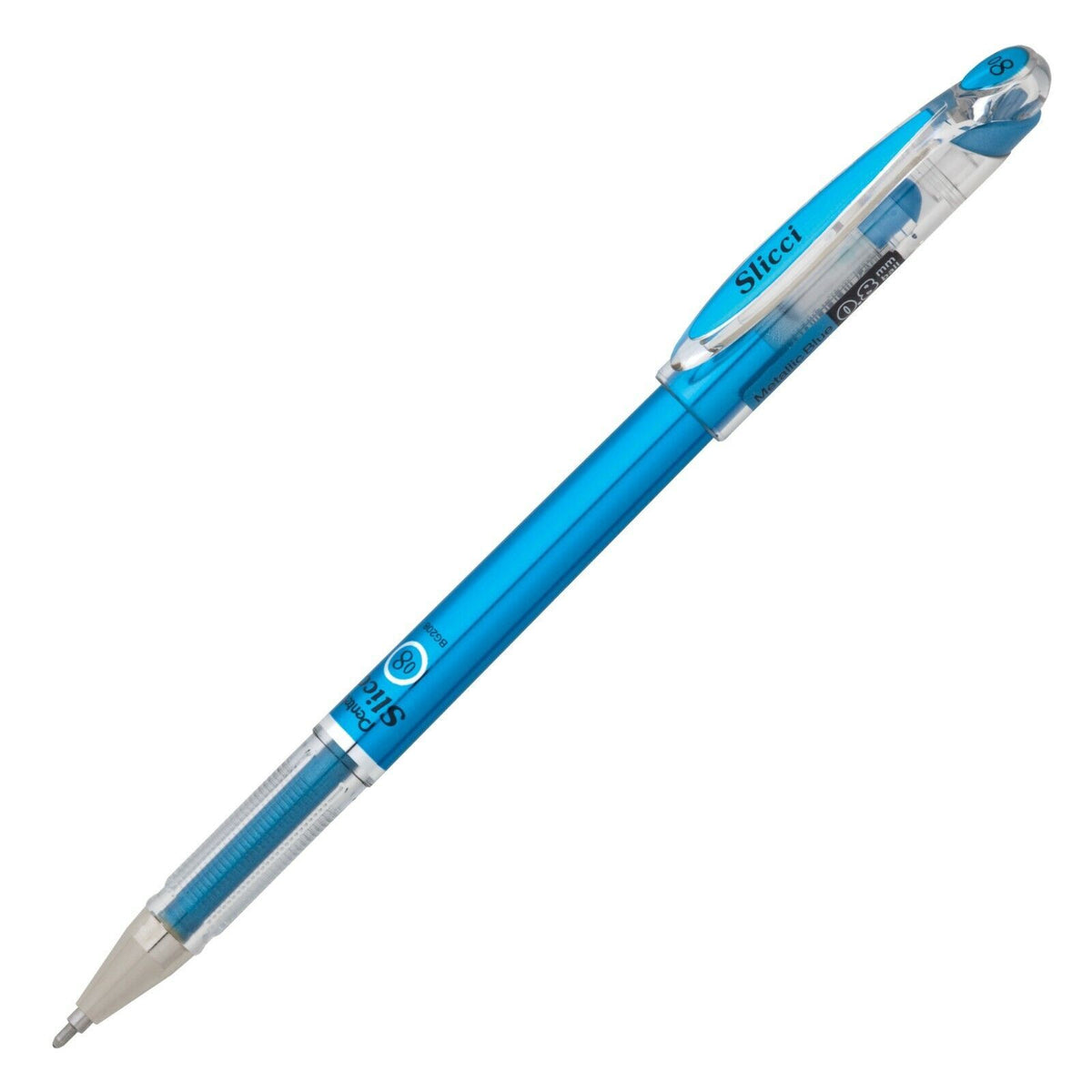 Pentel Slicci Metallic Roller Gel Pen Green 0.8 mm Blue - Al Masam Stationery LLC Main image