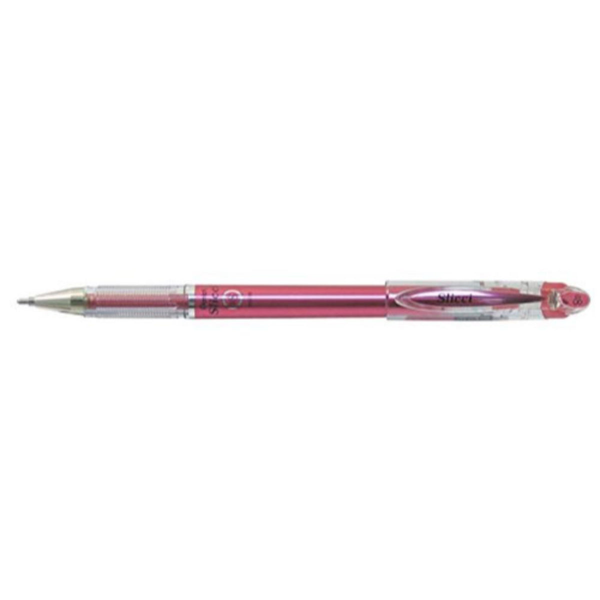 Pentel Slicci Metallic Roller Gel Pen Green 0.8 mm Pink - Al Masam Stationery LLC Main image