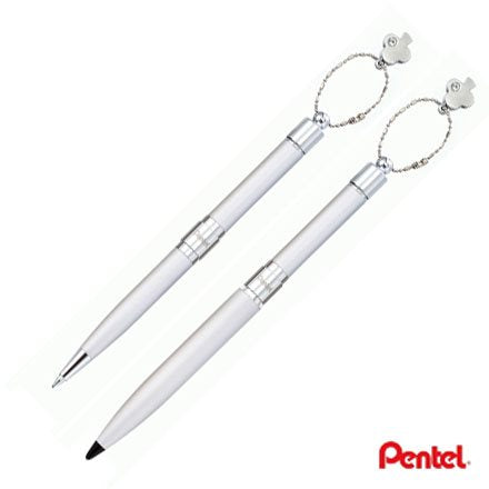Pentel Sophia Ball Point Pen Blue And Ivory 0.8 mm - Al Masam Stationery LLC Main image