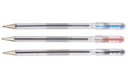 Pentel Superb Ball Point Pen Blue, Red & Black 3 Pcs Pack - Al Masam Stationery LLC Main image