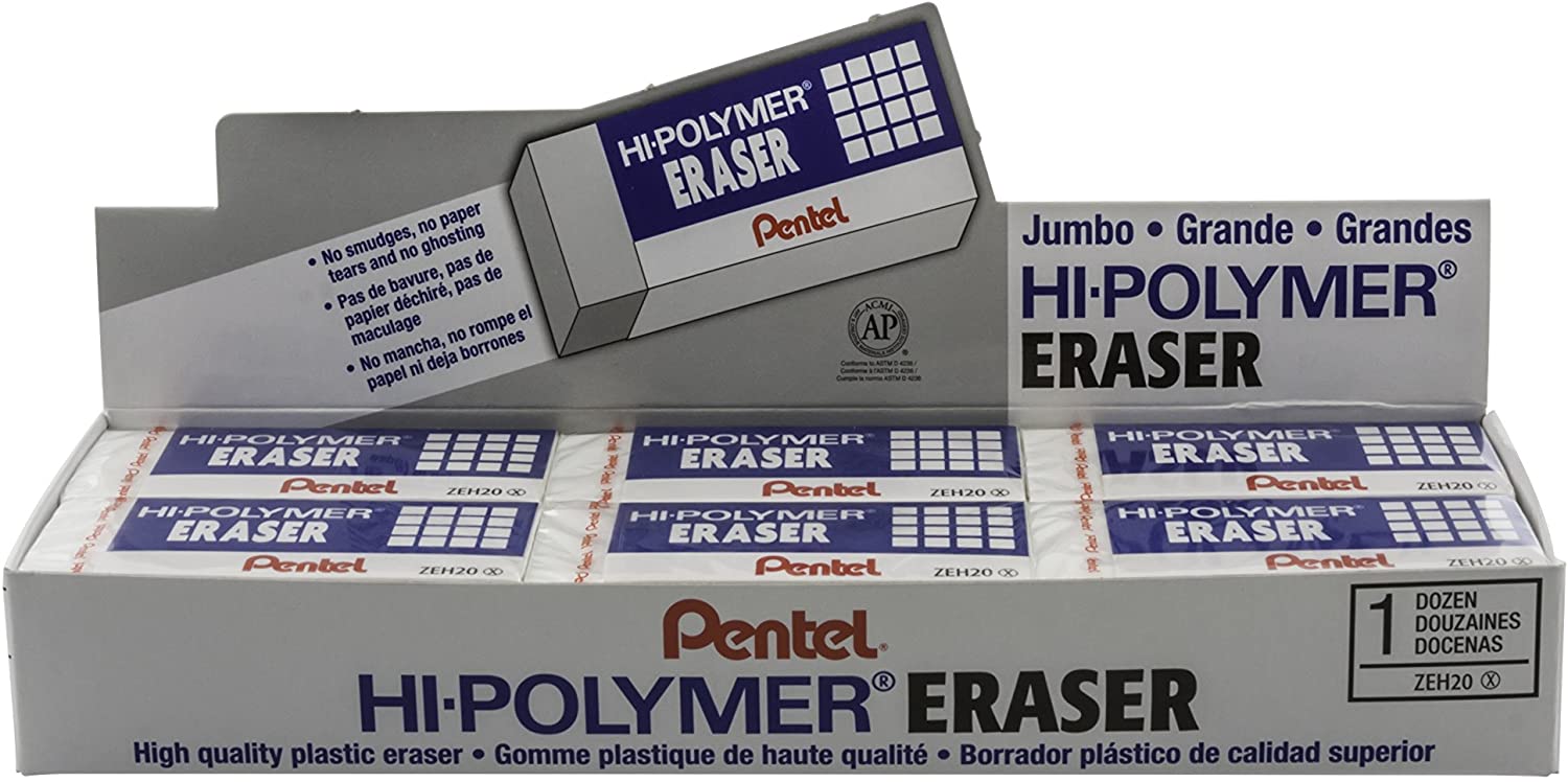 Pentel Eraser ZEH-20 Hi-Polymer XL - Al Masam Stationery LLC Main image