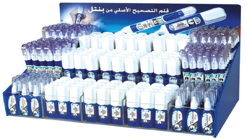 Pentel Correction Pen Assorted Model Display of 216Pcs - Al Masam Stationery LLC