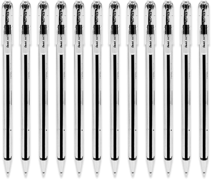Pentel BK77 Superb Ball Pen 0.7mm PK/12 Black - Al Masam Stationery LLC Main image