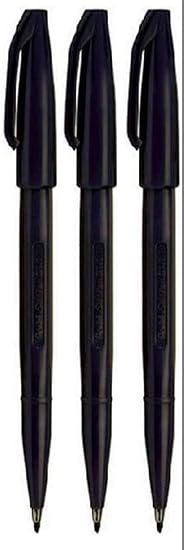 Pentel S520 Sign Pen Fibre Tip 2mm - Black - Al Masam Stationery LLC Main image