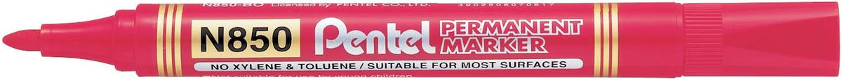 Pentel N850 Permanent Marker Bullet Tip - Red - Al Masam Stationery LLC Main image