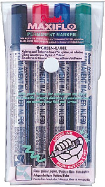 Pentel NLF60 Maxiflo Permanent Marker Chisel Tip - Al Masam Stationery LLC Main image