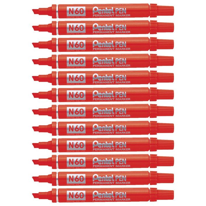 Pentel N60-B Permanent Marker pen Chisel Tip - Al Masam Stationery LLC Main image
